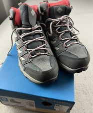 COLUMBIA Crestwood Mid WP Waterproof Hiking Shoes Trail Boots Gray Sz Women  s 9
