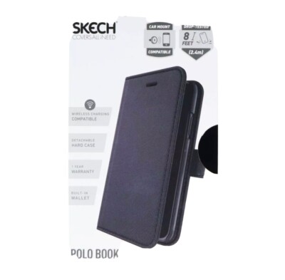 Skech Polo Book Clutch Wallet Cover & Detachable Case for iPhone 11 Pro - Black