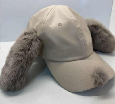 Universal Studios Japan USJ Snoopy Leather Cap fluffy Mocha Beige