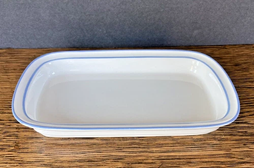 VTG LENOX Chinastone FOR THE SKY BLUE PATTERNS 1/4 Lb. Butter Dish - No Lid EUC