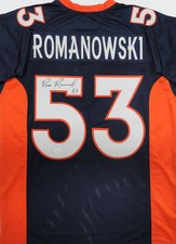 Broncos BILL ROMANOWSKI Signed Custom Replica Denver Blue Jersey AUTO - JSA