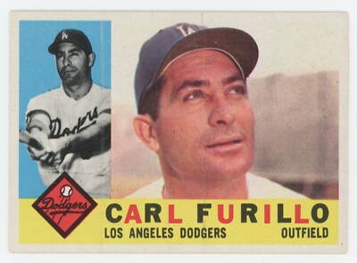 T C G Baseball Card UNGRADED #408 Carl Furillo  (4 four sharp corners)