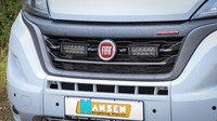 2X LED Lightbar + Spezifische KüHlergrill Halter Passend FüR Fiat Ducato Gen 8