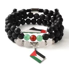Palestine 3-Bracelete Set. Palestinian Flag Free Palestine Bracelet