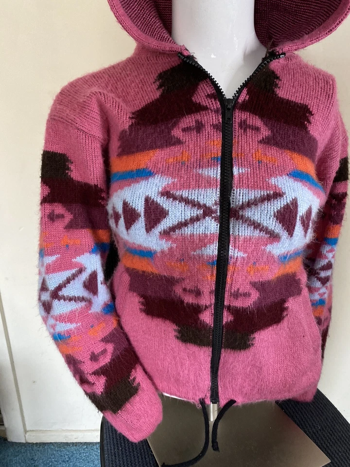 DE COLECCIÓN EARTH RAGZ KIDZ MEXICANO AZTECA SUDADERA CON CAPUCHA SUÉTER ROSA TALLA XL CÁLIDO ACOGEDOR POLAR Foto 2 de 4
