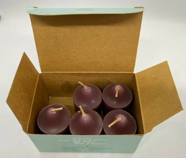 PartyLite Fig & Olive Grove Votive Candles V06449 Lot of 5 NIB Purple