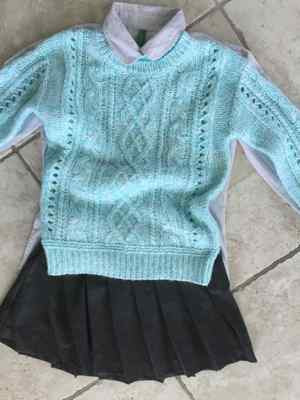 Ensemble De Vêtements Fille Benetton - Taille 7 Ans - Occasion En Très Bon état (TTBE)