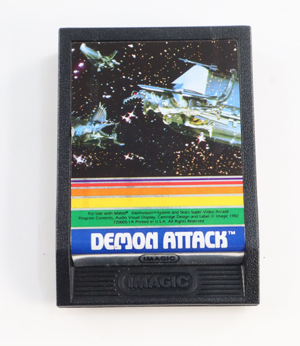 Imagic Intellivision Demon Attack 1982 W/ Manual & 2 Overlay Complete Tested - Picture 3 of 9