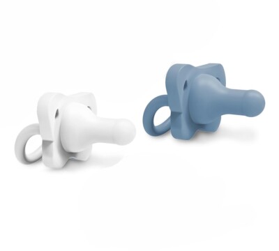 Dr Brown's HappyPaci Pacifiers 2-Pack 0-6 Months Blue and Gray