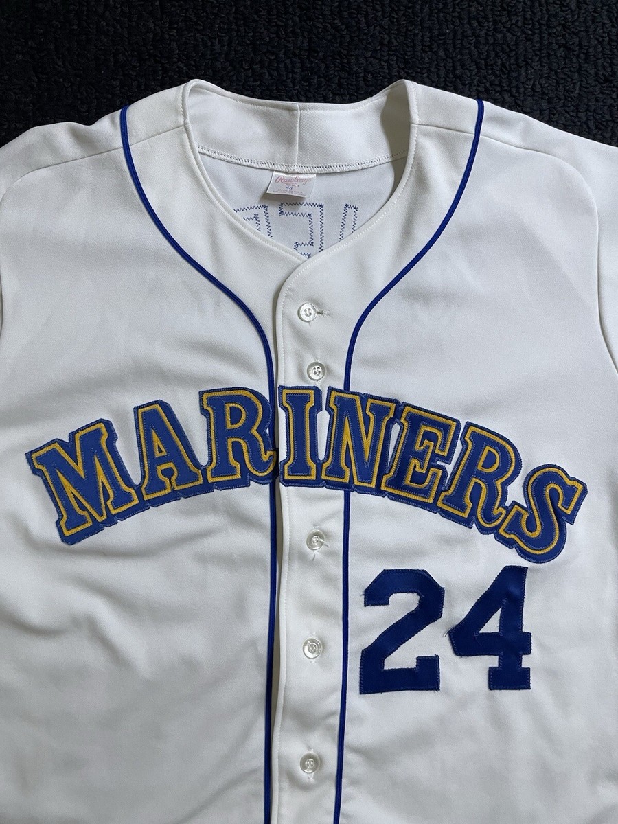 KEN GRIFFEY JR AUTHENTIC Rawlings SEATTLE MARINERS White Rookie
