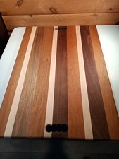 Tagliere Piano Cottura 32" X21,5" Triplo Legno Noce, Ciliegio, Acero Amish