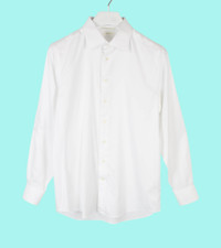 SUITSUPPLY Traveller Slim Fit Formal Shirt Men's 40/15 3/4 White Long Sleeve