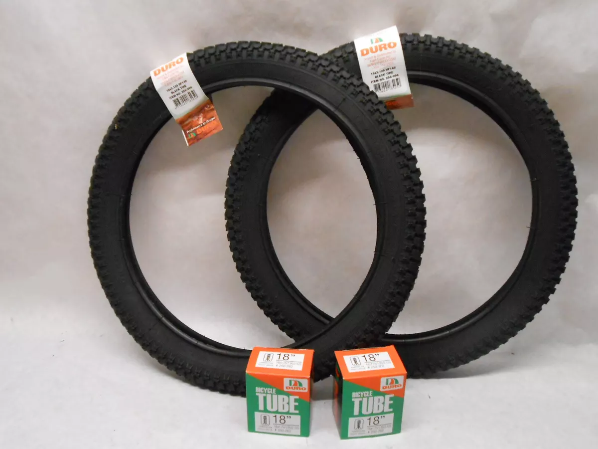Pair 18x 2.125 Bike DURO Snakebelly Tread Tires Tubes Kids MTN