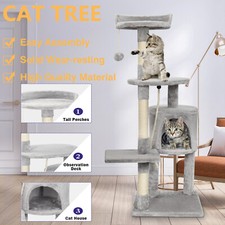 Large Cat Tree Activity Centre Cat Scratching Post Climbing Tower Kitten House