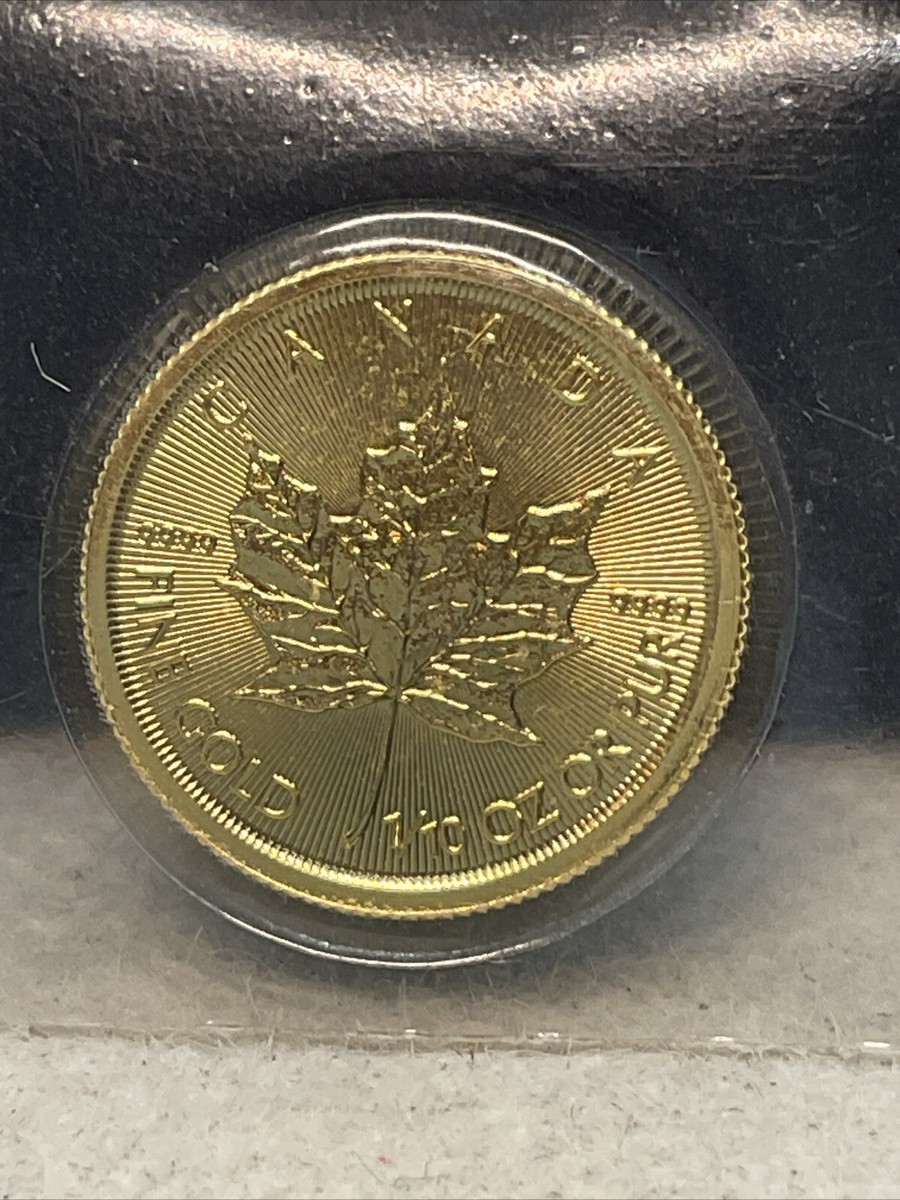 CANADIAN 2016 $5, 1/10 OZ GOLD MAPLE LEAF QUEEN ELIZABETH