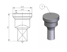 Punzone per Punzonatrice OMERA 16 16/70 70-120 HY TONDO Standard