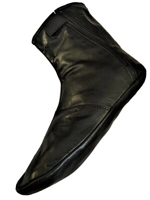 #ad Men#x27;s Women#x27;s Unisex Real Halal Sheep Leather Black Socks Khuf With FleeceLining $15.29