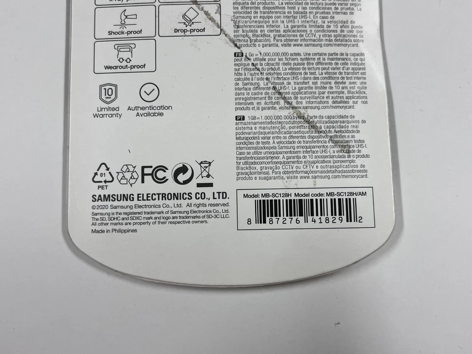 New Samsung EVO Plus 128GB SDXC Full-size SD Card MB-SC128H/AM - Image 4 of 4