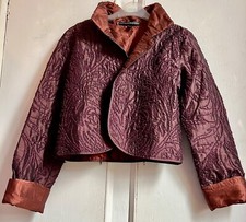 Elegant *ellen Tracy⭐️ Linda Allard* Embroidered 100% Silk Floral Jacket M