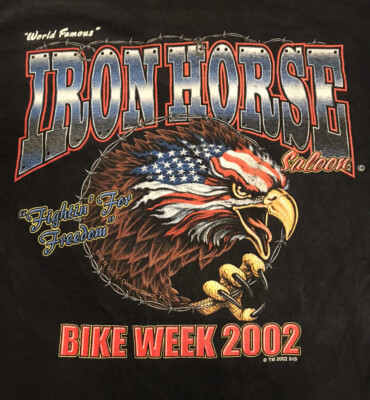 Vintage Iron Horse Saloon Florida Bike Week 2002 Long Sleeve 