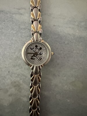 Disney‎ MickeyWomen\'s Two Tone Link Band Watch Rare Disney Wrist Watch - Two Tone Rectangular - Mickey Mouse Lin main image 2