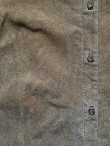 *COLDWATER CREEK LIGHT BRIGE GENUINE SUEDE BUTTON FRONT JACKET! SZ PSM #445 - Picture 2 of 2