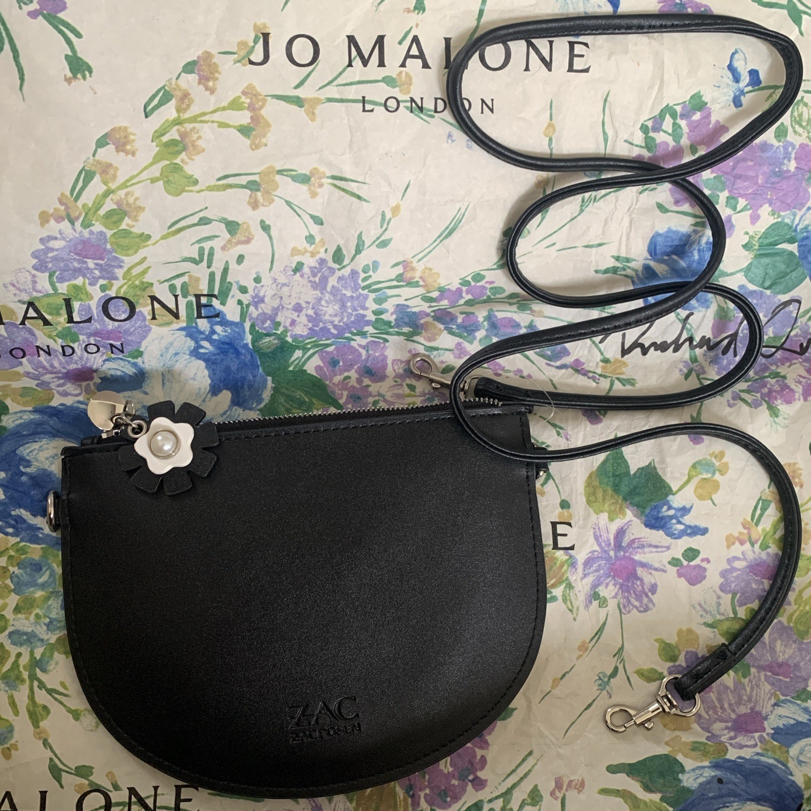 Zac posen For Bloomingdale’s Mini Black Crossbody Bag