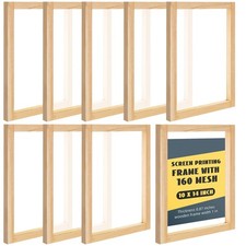 10x14 Inch Wood Silk Screen Printing Frames - Set of 8 for Beginners