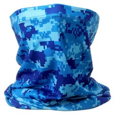 Summer Neck Gaiter Unisex Sun Protection Face Mask, Camo Blue