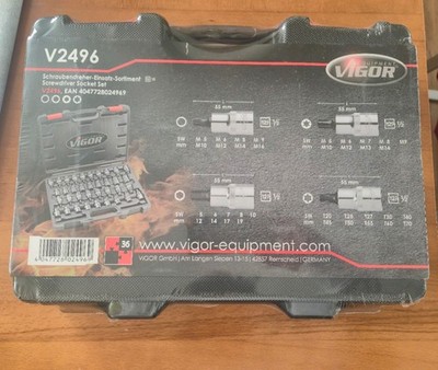 Vigor Equipment V2496, Steckschlüsselsatz, 36 teilig