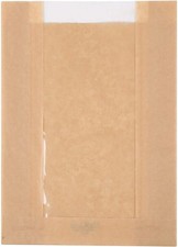 Kraft Grease-Resistant Paper Window Bags Eco-Friendly Bakery 50 Pack