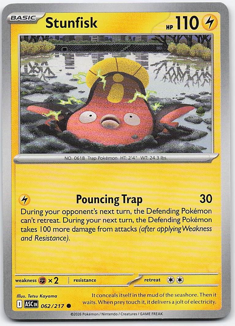 2026 Mega Evolutions Ascended Heroes Stunfisk 062/217 Common