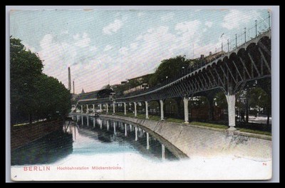 Postcard Berlin/elevated railway station Möckernbrücke