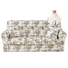 6 Piece Stretch Sofa Cover Couch Cover, 4 Pieces Sofa Slipcover with 3 Separa...