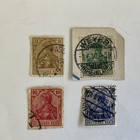 4 Germany stamps~1915-1918~Germania~#81~3pf+#82~5pf+#83~10pf+#84~20pf~perf 14 — photo 1