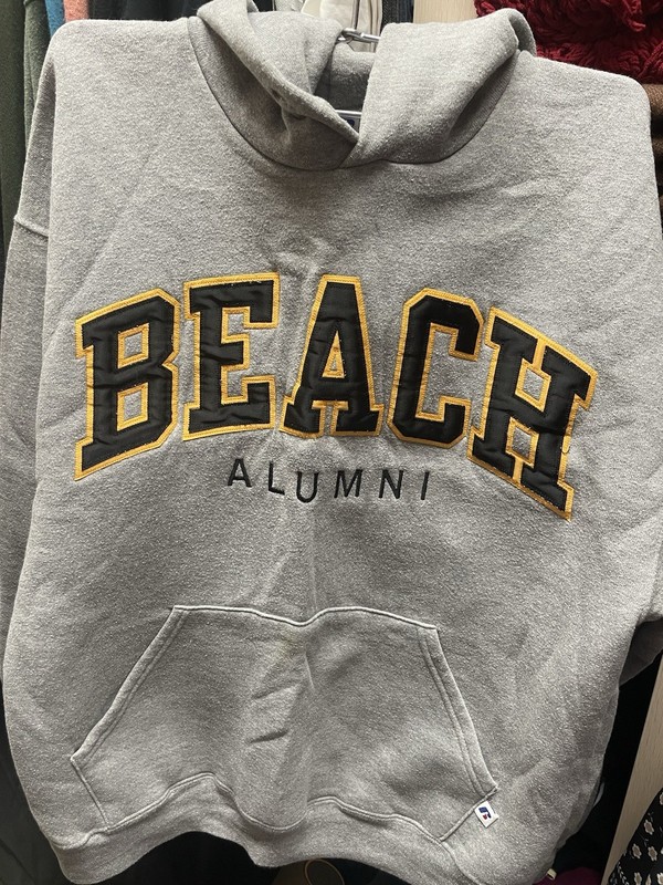 Long Beach State Alumni Hooded Sweatshirt Grey Medium