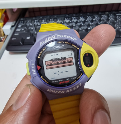 Vintage Casio JP-200W Module 1009 Pulse Monitor Alarm Chrono Wrist