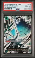 2025 ONE PIECE OP12-037 LEGACY OF THE MASTER DEAD MAN'S GAME ALT ART PSA 10