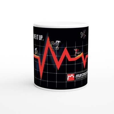 Dr-Zocchi's white Ceramic MUG - Marzocchi Motive : 'Live it up.' from 2013   