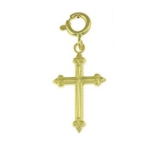 Cross Charm Pendant 14k Gold