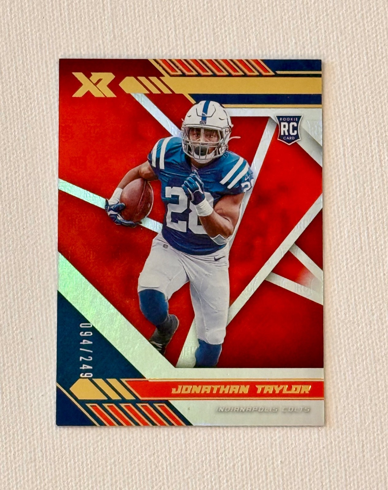 2020 Panini XR Red #118 Jonathan Taylor SP RC Rookie NUMBERED /249 Parallel #'d