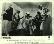 1985 Press Photo Fishbone as seen in the promotional video "Modern Industry"