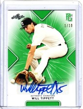 2021 Leaf Perfect Game Will Tippett Green Auto 1/10 Book End