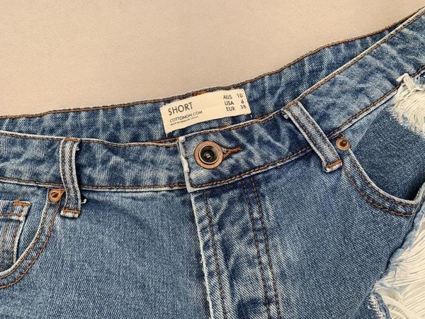 Women Cotton On Shorts Navy Denim 38