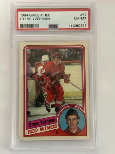 1984 O-Pee-Chee Steve Yzerman PSA 8 #67 Detroit Red Wings HOF