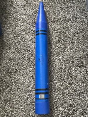 Vintage 1988 Blue Jumbo Crayon Coin Bank 35”, Ralphco USA | eBay