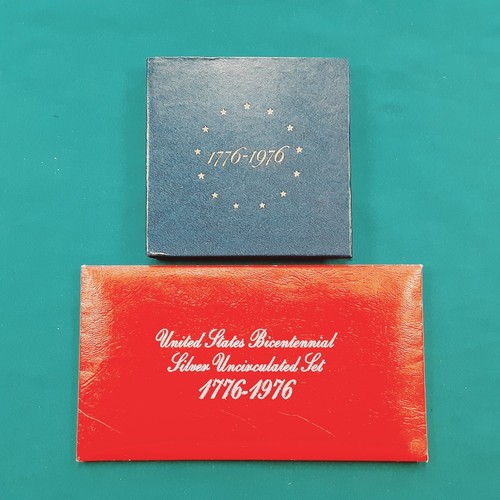 2 1776-1976 S US Mint 40% Silver Bicentennial 3 Coin Sets, Proof & Uncirculated - 第 1/6 張圖片