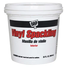 Dap Vinyl Spackling Paste, 1 qt, Tub, White, Vinyl Spackling 12132 Dap 12132 1