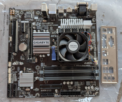 Motherboard & CPU Combo - Gigabyte GA-78LMT-USB3 with AMD FX6300 with fan & i/o