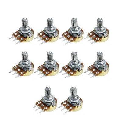Comimark 10Pcs WH148 Type B10K Ohm Linear Potentiometer